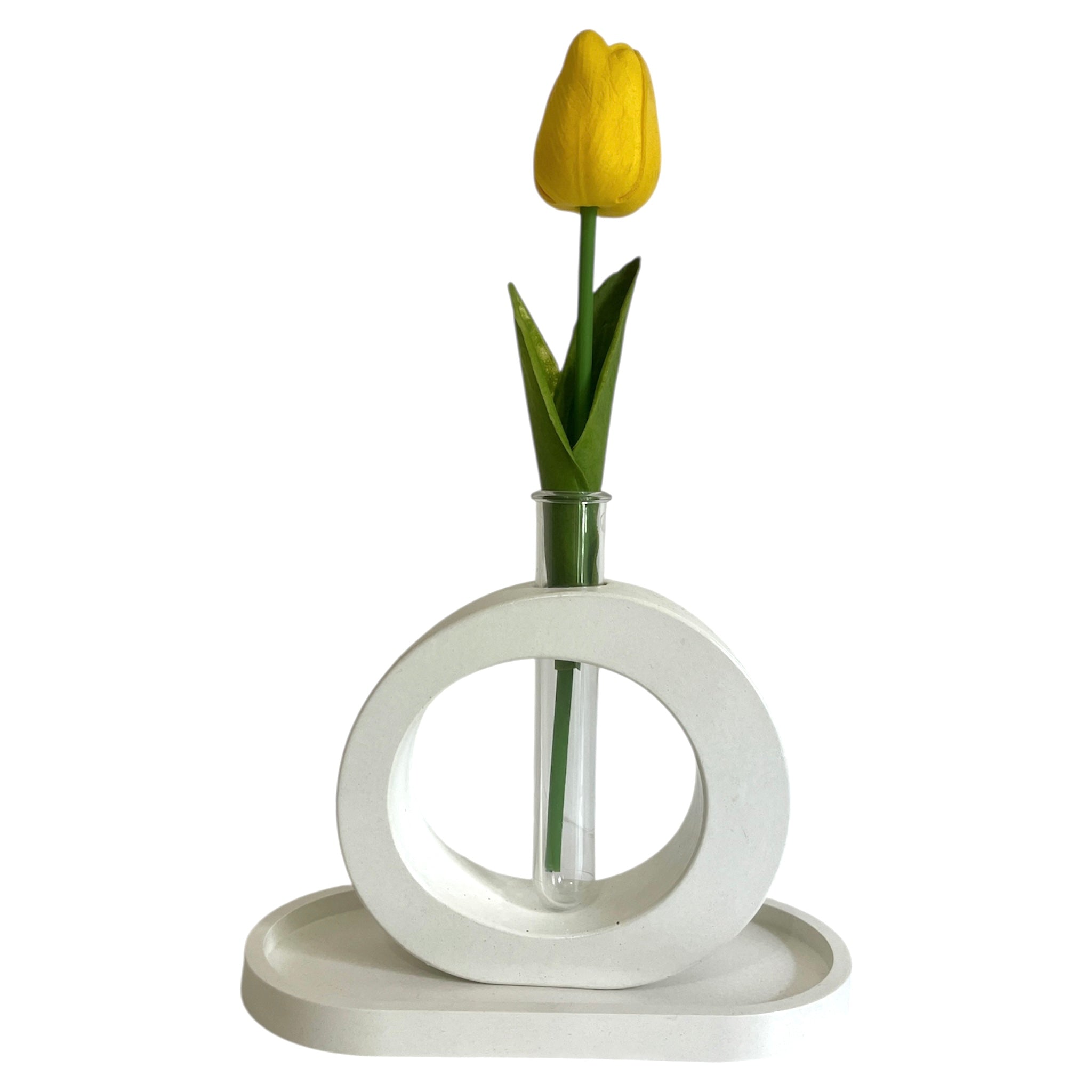 Circular Cement Vase Set