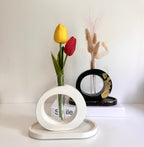 Circular Cement Vase Set