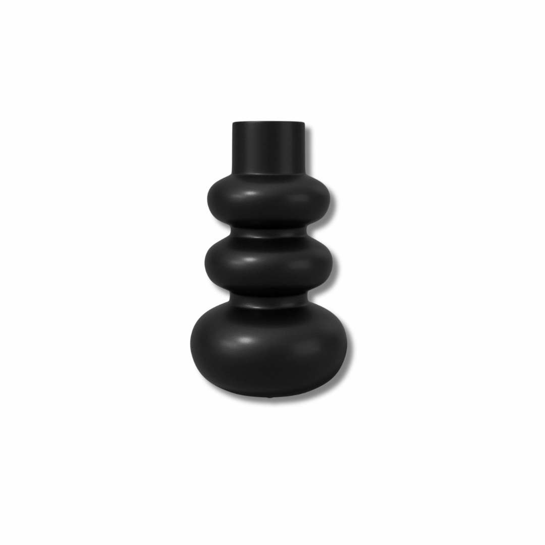 Black Curvy Vase