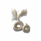Round Hollow Ceramic Vases (Set of 2)
