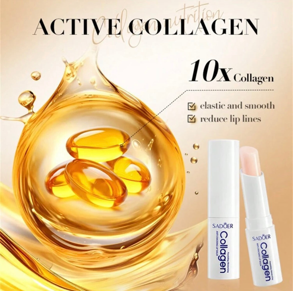 Sadoer Collagen Anti Cracking Lip Balm (2 pack)