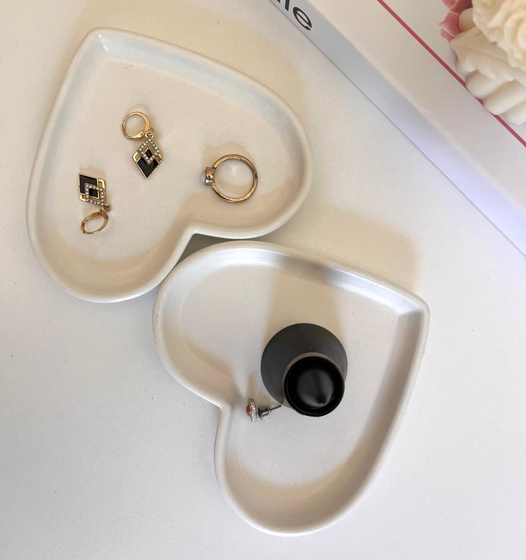 Candle & Heart Tray Set